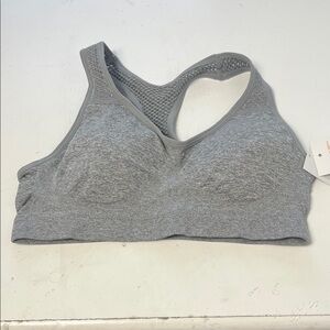 MaidenForm Girls Youth Large Gray Elastic Band Sports Bra NWT